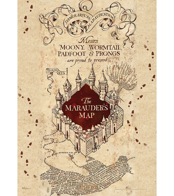 MightyPrint Harry Potter 'Marauders Map' Graphic Art Print | Wayfair